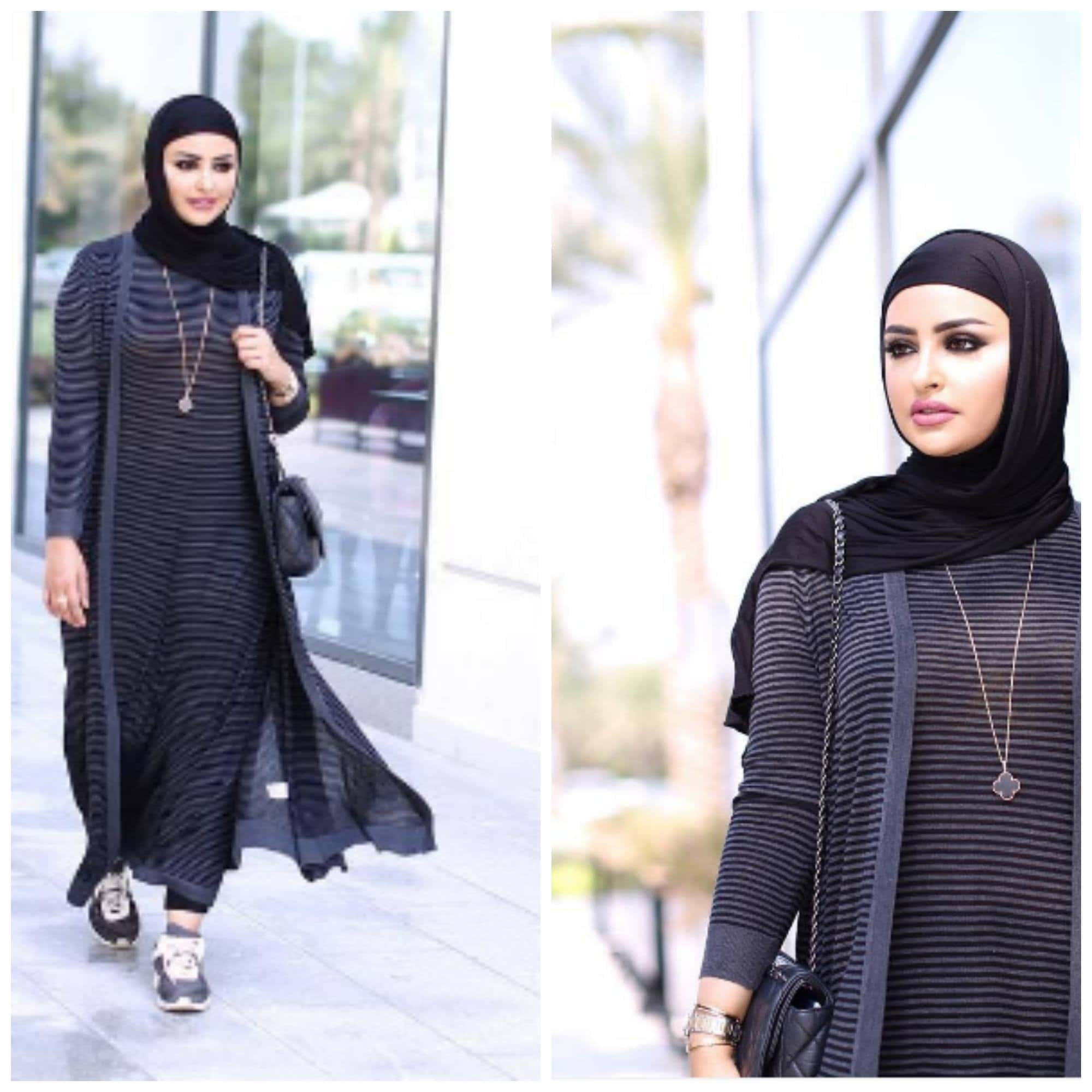 ↓ 19 – Abaya with Jordan Sneakers for Work