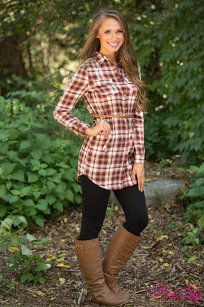 25 – Chic Cowboy Boots With Red Flannel Shirt