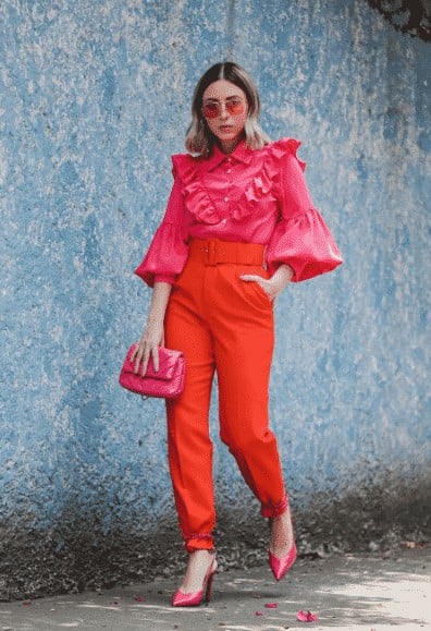 25 – The Classy Orange And Pink Look