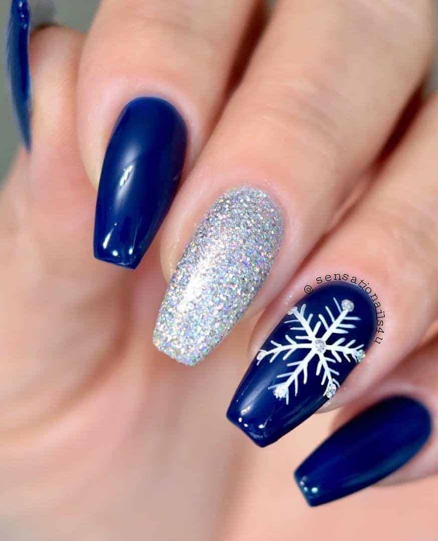 White Nail Art for Winters