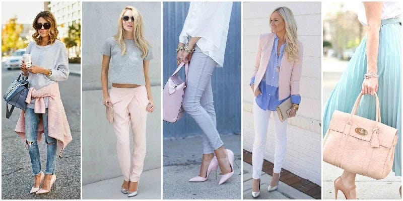 8 – Pastel pink and blue jeans and top