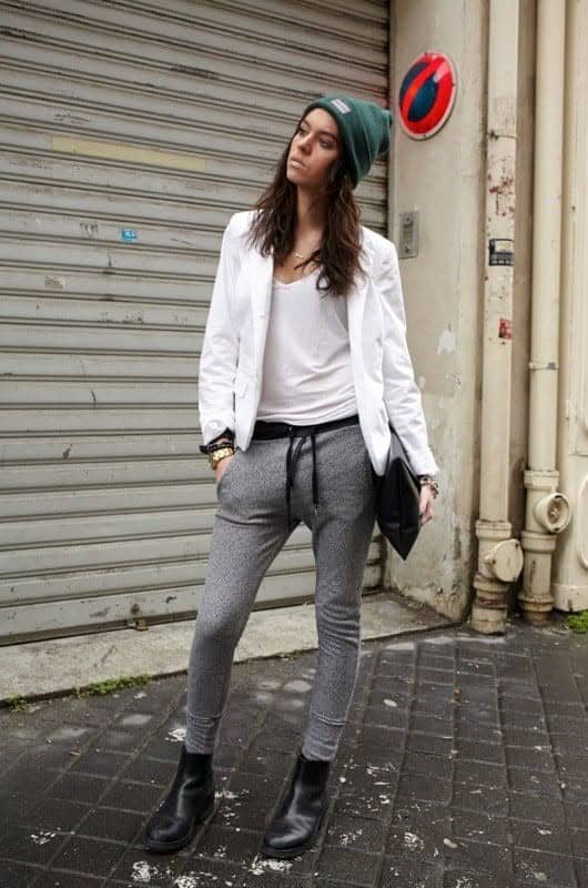 5 – Sweatpants With Boot For a Chic Look