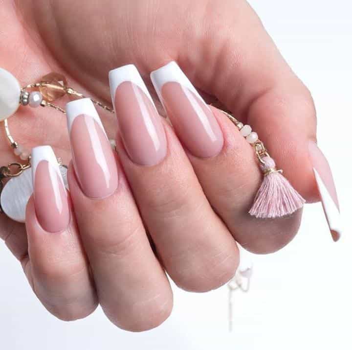 ↓ 36. French Manicure Tips