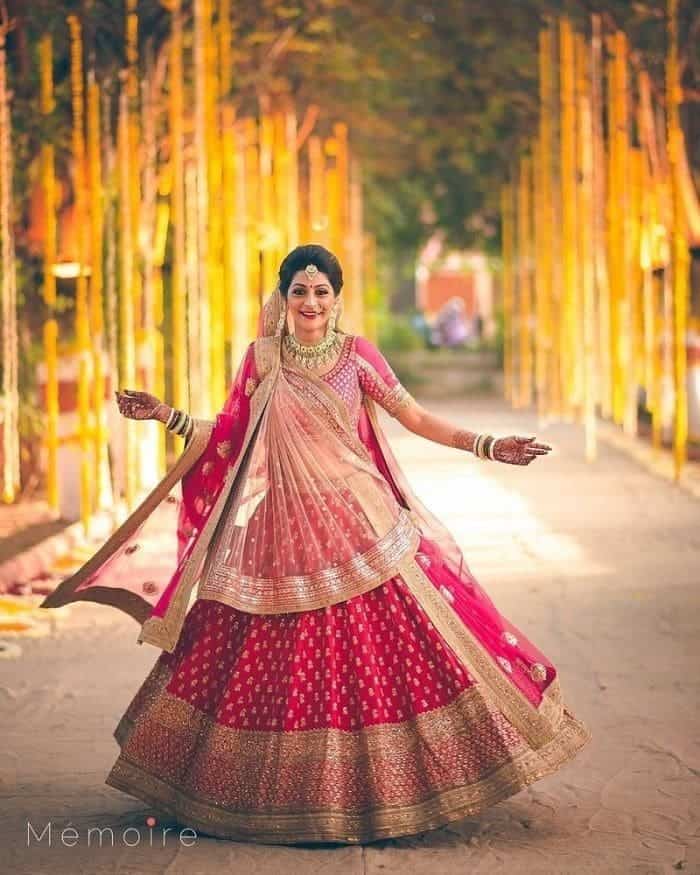 ↓ 13 – Hot Pink Designer Lehenga