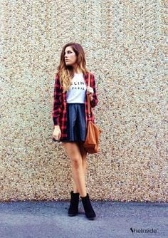 ↓ 13 – Flannel Shirt with Skirt