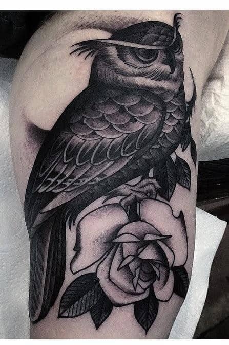 ↓ 6 – Owl Tattoo For Protection