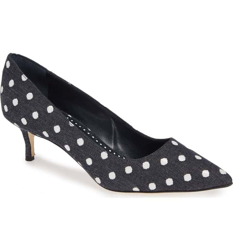 ↓ 8 – Dress Up A Plain Black Dress With Polka Dot Shoes