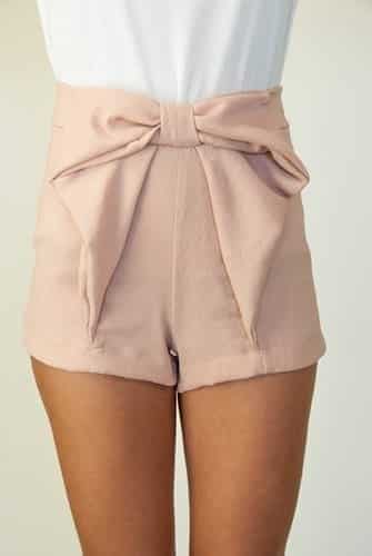 14 – Cute Bow Shaped High-waisted Shorts