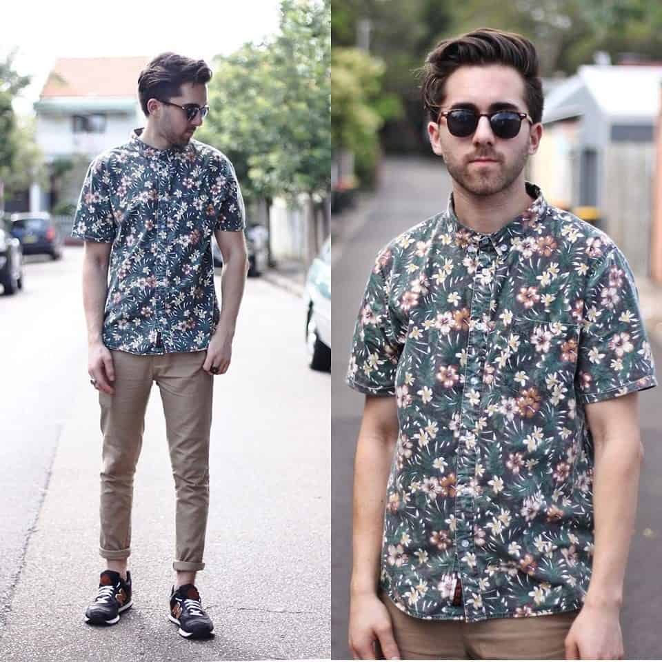 ↓ 23 – How to Wear a Floral Button Up Shirt