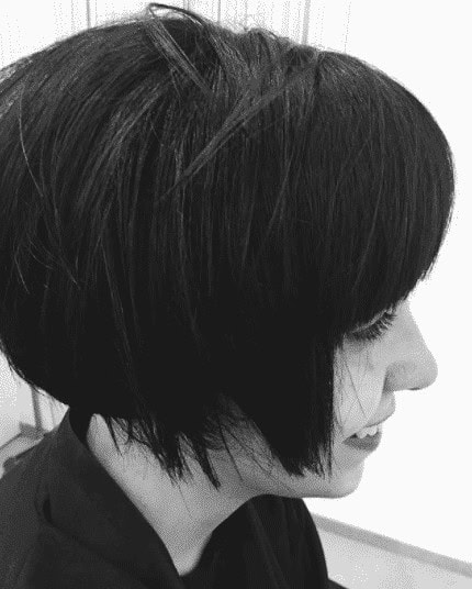 ↓ 13 – Short Bob With Heavy Bangs