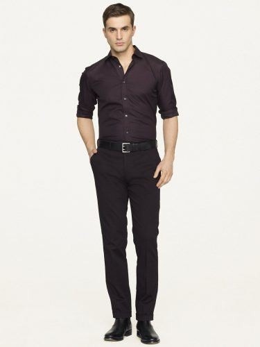 ↓ 3 – Black Slacks And A Button-down Shirt