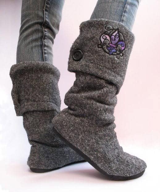 #2  UPCYCLED SWEATER BOOTS