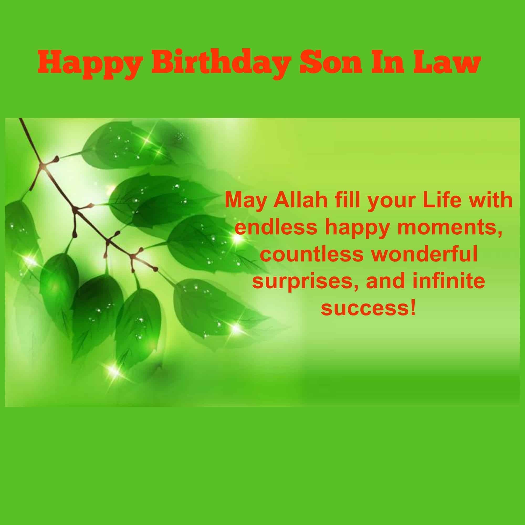 ↓ 17 – Cute Islamic birthday message for son-in-law