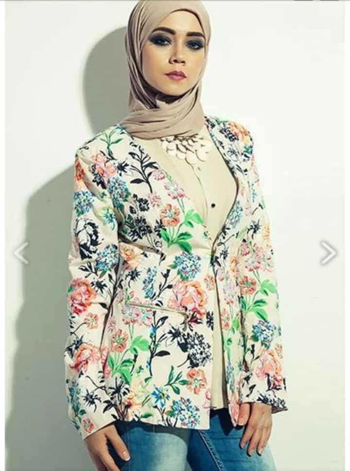 #10- Floral Jacket with Hijab