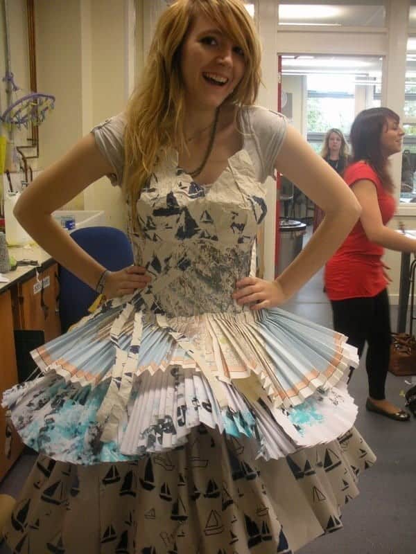 10 – Creative Paper Skirt For College