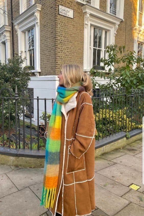 45 – Bundle Up Your Scarf Around Your Neck With a Long Coat or Jacket