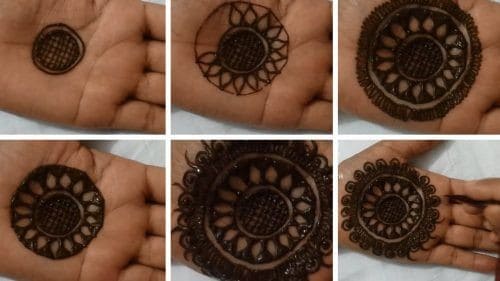 38 – Step By Step Guide – Round Mehndi Designs For Palm