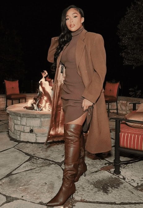 36 – Brown Knee High Boots Outfit for Fall