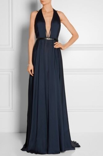 #07. Halter Neck Gown – Summer Dress with Belt