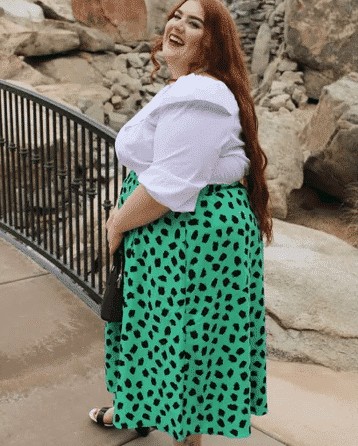 5 – White Poplin Shirt + Funky Print Skirt