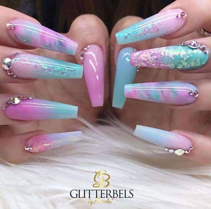 ↓ 51. Mermaid Nails