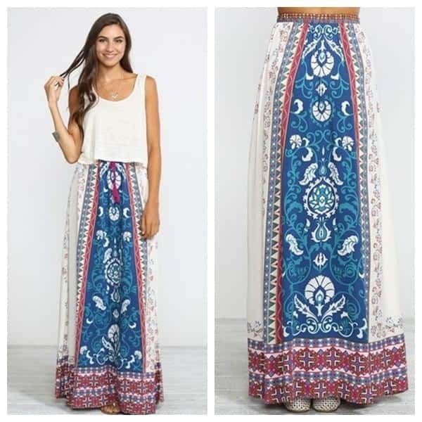 #8- Patterned Hippie Skirts