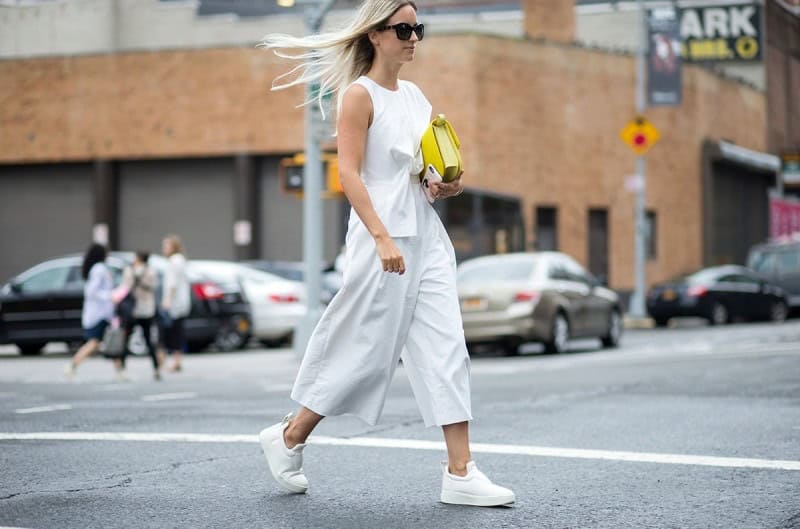 ↓ 14 – Bow Jumpsuit with Trainer Sneakers