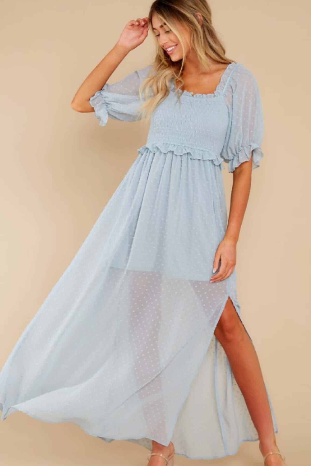 19 – Sheer Summer Slit Dress