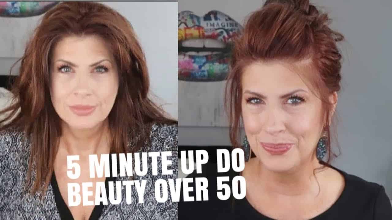 ↓ 9 – How to Style Long Hair for Women Over 50 Updo