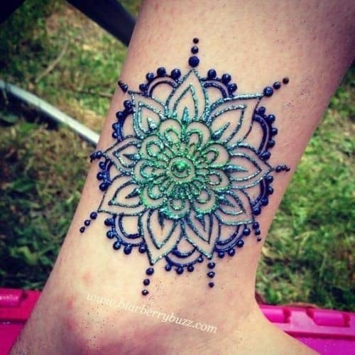 ↓ 36 – Circular Ankle Tattoo