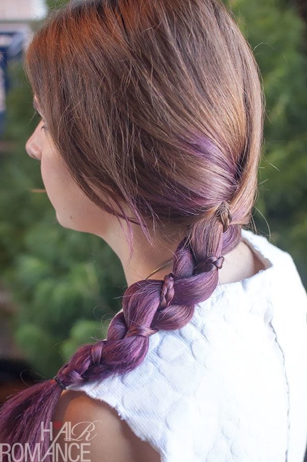 Some More Gorgeous Purple HairStylesPurple Fishtail Braid