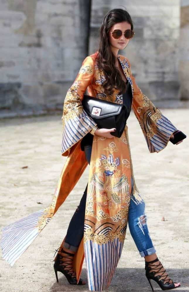 #12 – Full-Length Kimono For Formal Look