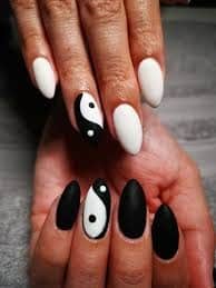 Funky White Nail Art