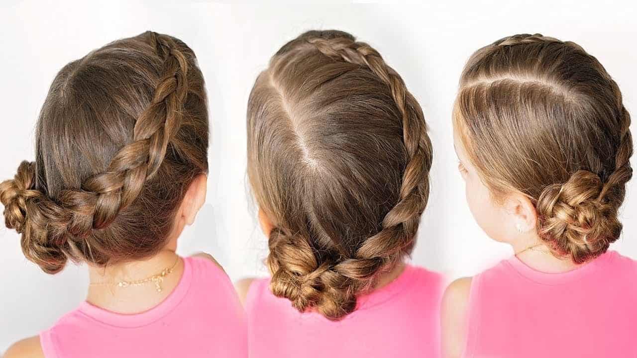 ↓ 9 – Messy Dutch Braid with Bun