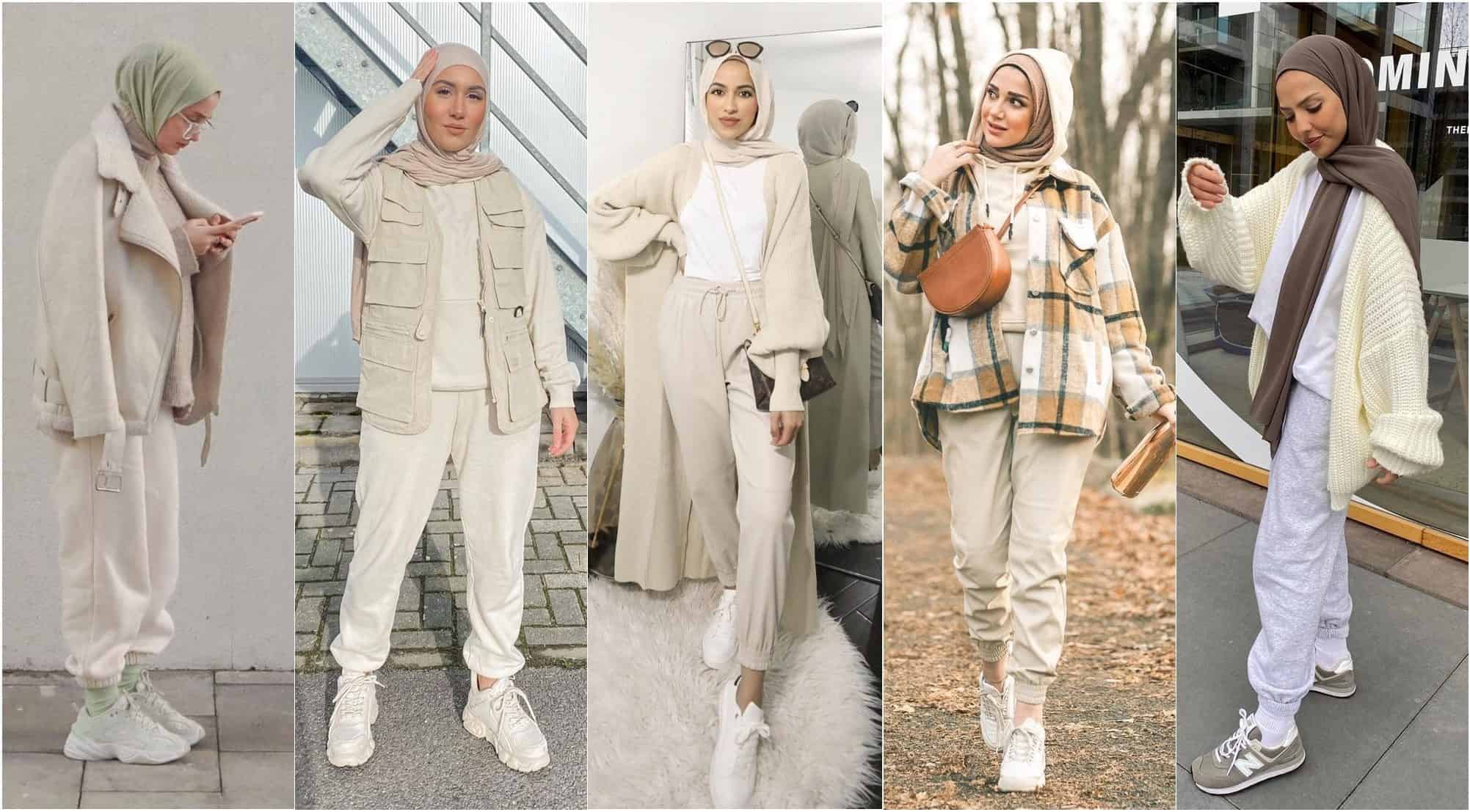 ↓ 2 –  Own that Fit Look with Jogging Pants and Hijab