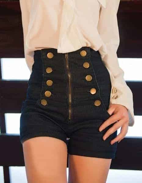 5 – Buttoned High-waisted Shorts