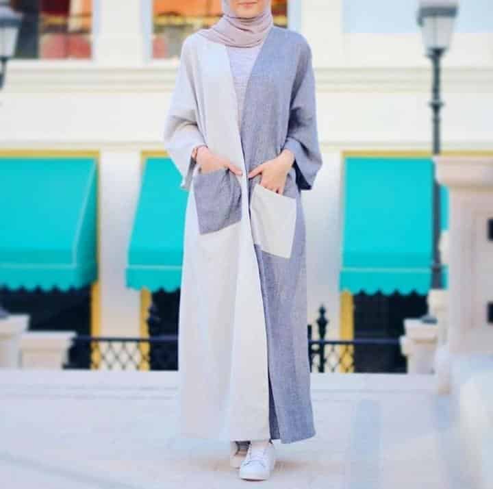 ↓ 1. Bi-color Abaya