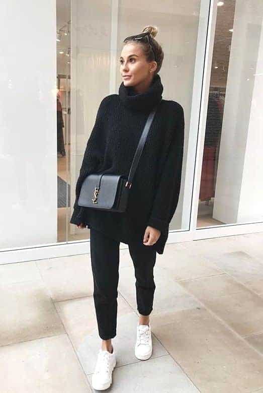 16 – Trendy Over-Sized Sweater Outfit