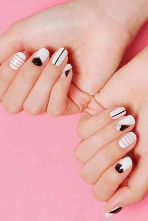 Funky White Nail Art