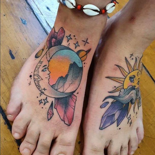 6 – Solar And Lunar Tattoos