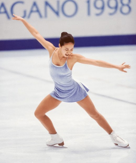 10 – Lilac Periwinkle Velvet Mini Dress With White Skating Shoes