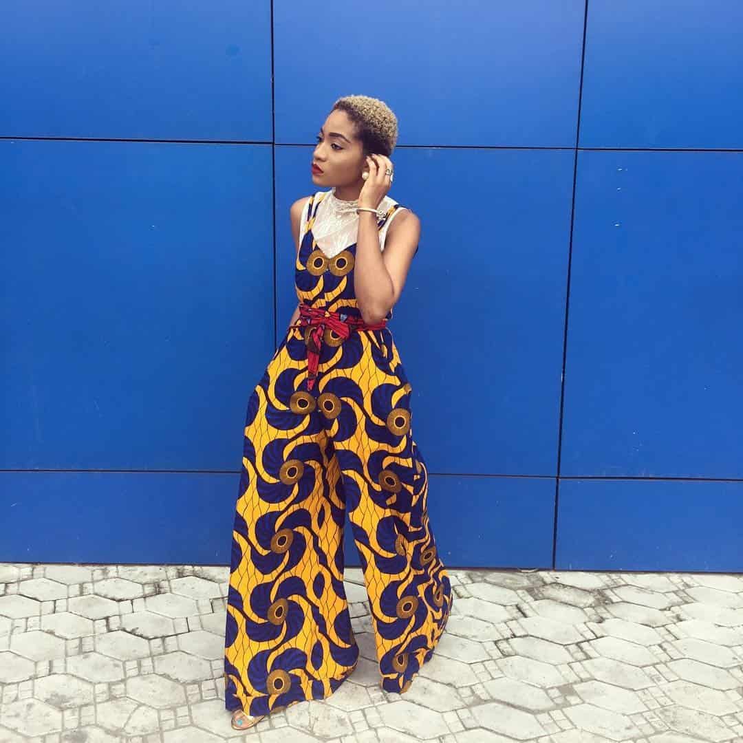 ↓ 22 – Kitenge Ankara Jumpsuit Styles