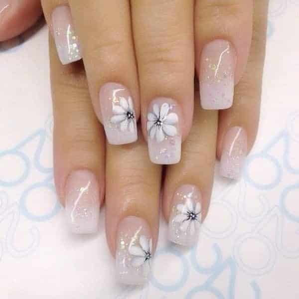 Funky White Nail Art