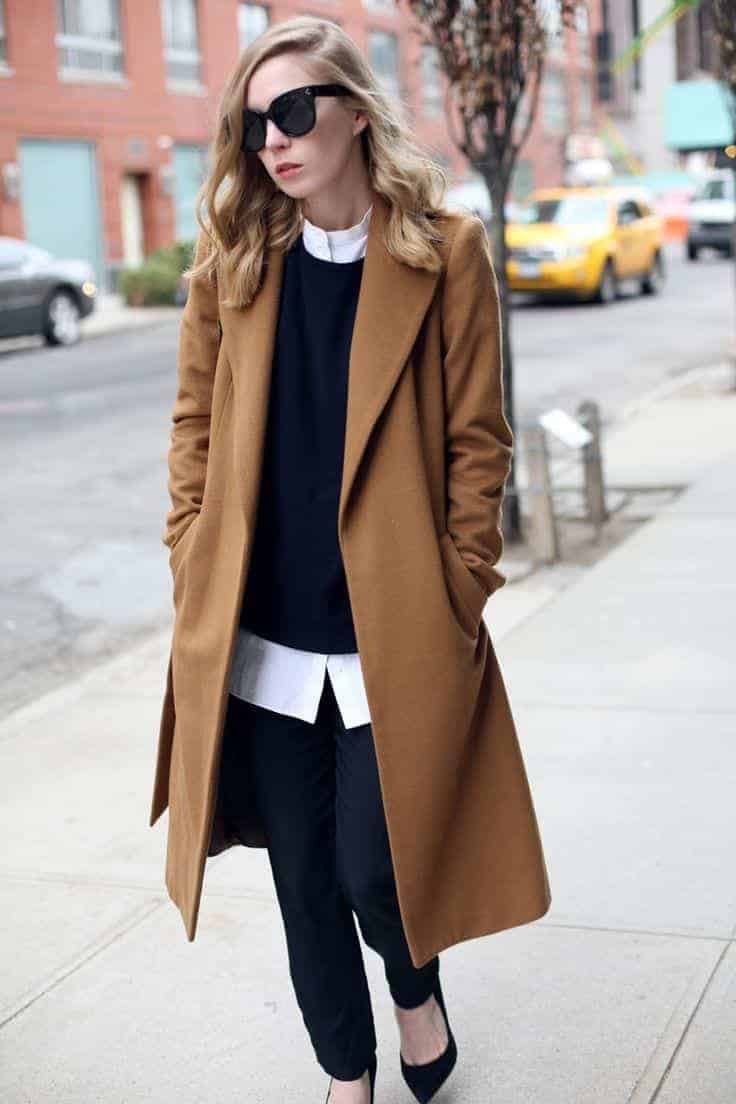 #10- Layering with Camel Coats