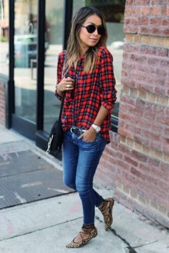 ↓ 10 – Flannel Shirt Outfit for Work