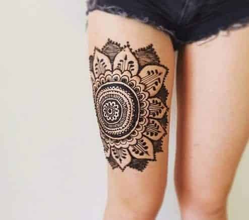 ↓ 1 – Full Leg Henna