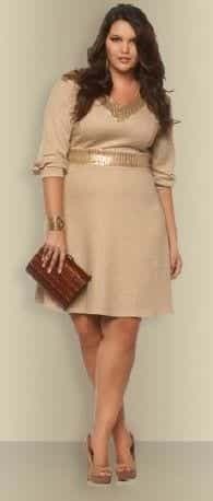 #14. A Gold Tone Dress With Lace