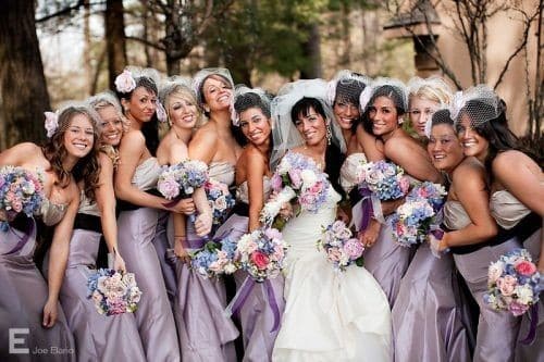 ↓2- Tulle Caged Veil for Bridesmaid