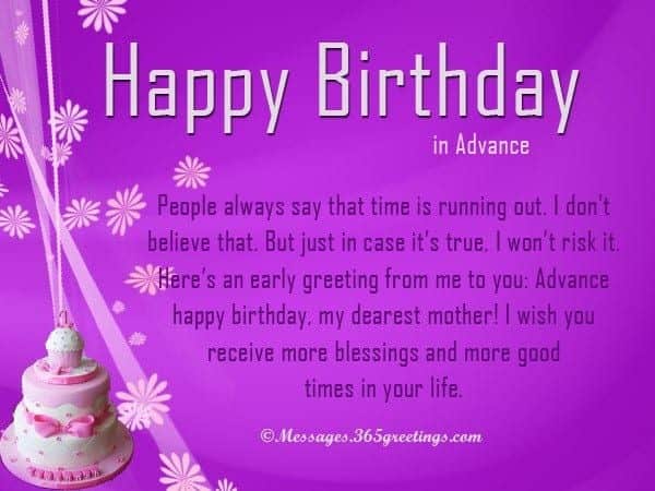 ↓ 12 – Advance Birthday Quote to Wish