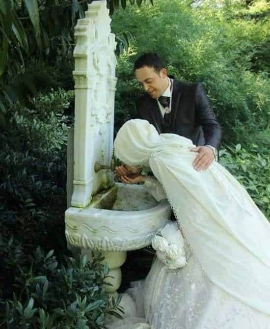 ↓ 175 – Groom Helping Bride Wash Her Face